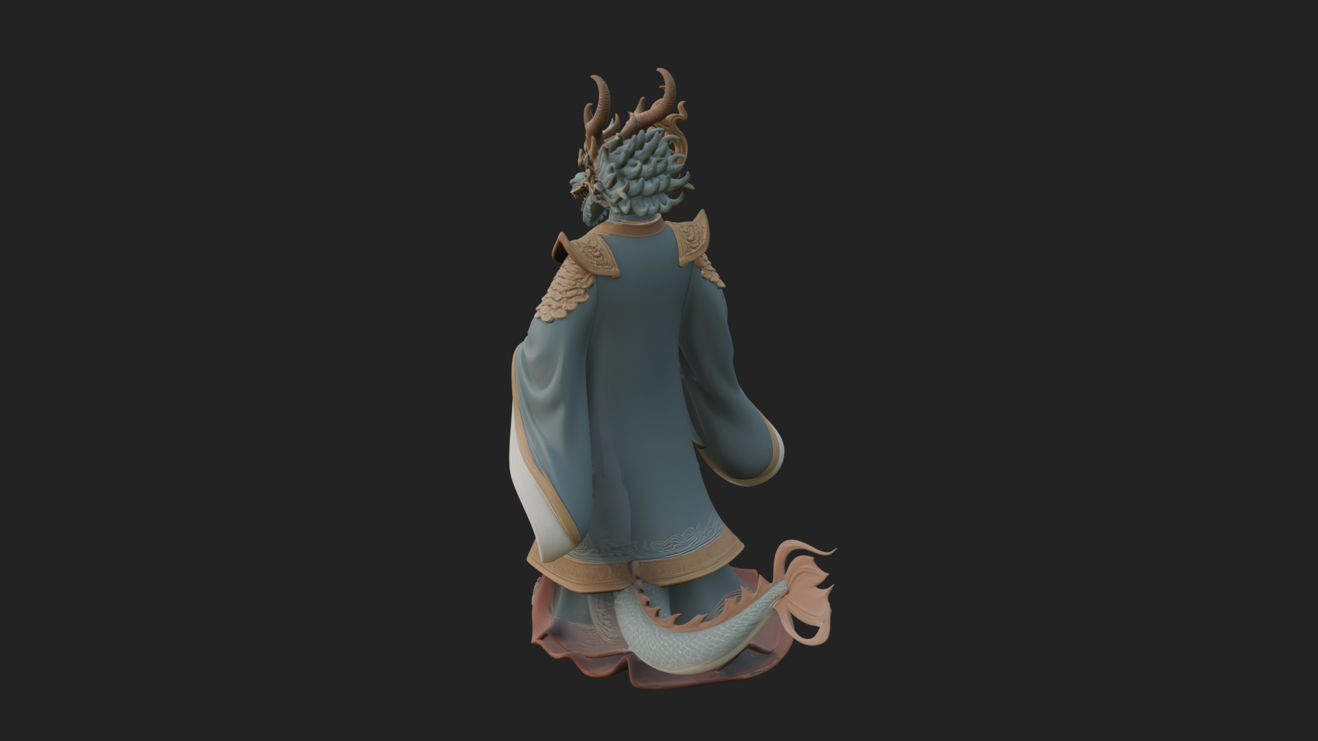 Beastman with Deer Head Statue Design 1 3D Print Model 3D Model