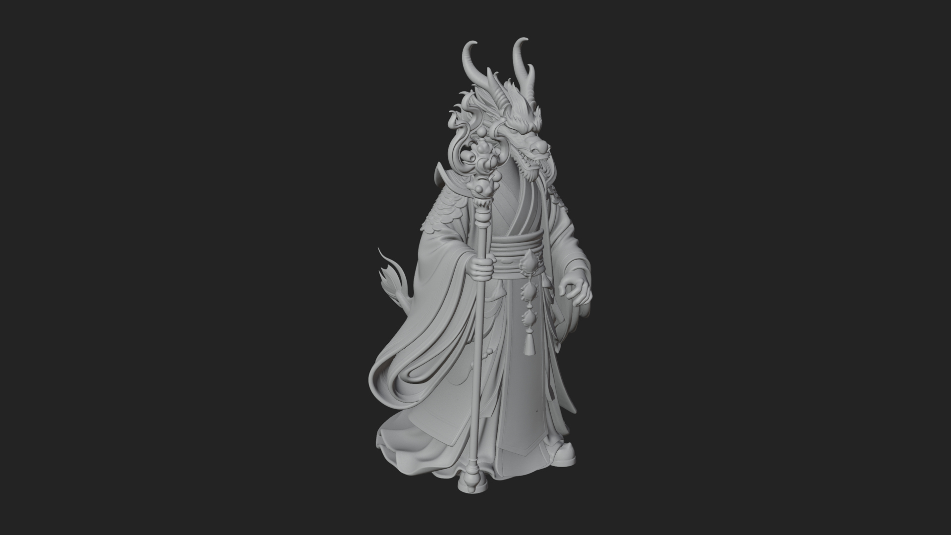 Beastman with Deer Head Statue Design 1 3D Print Model 3D Model