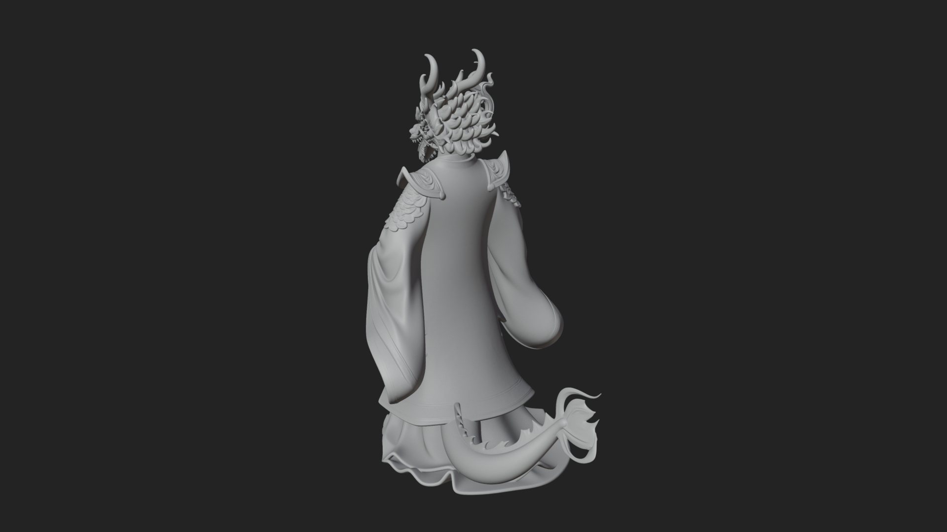 Beastman with Deer Head Statue Design 1 3D Print Model 3D Model