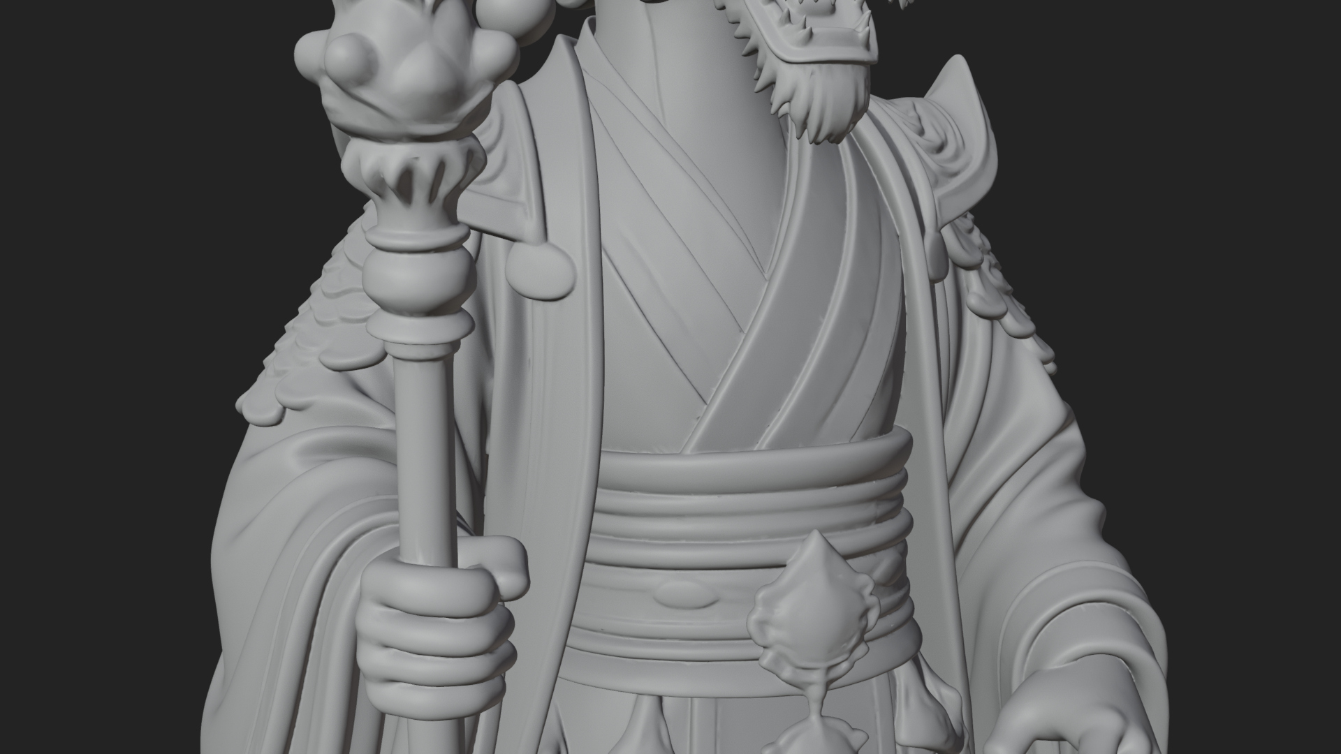 Beastman with Deer Head Statue Design 1 3D Print Model 3D Model
