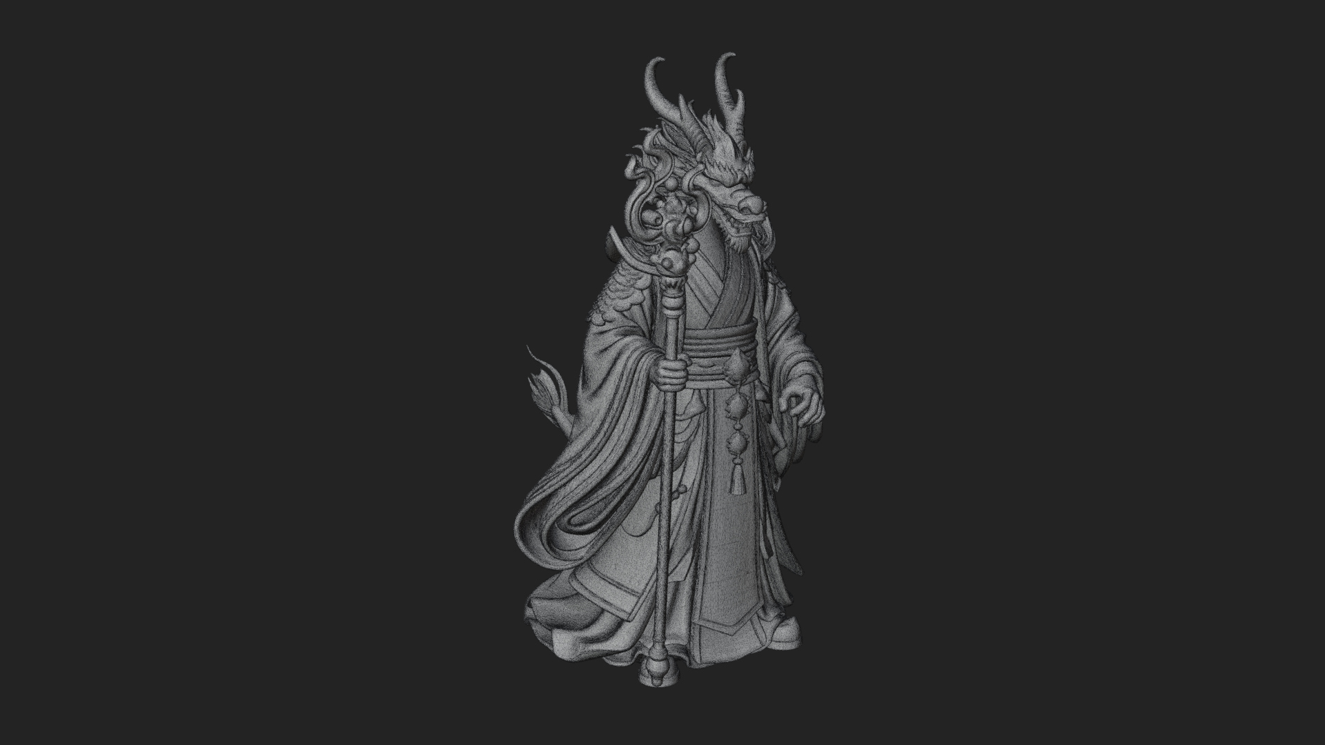 Beastman with Deer Head Statue Design 1 3D Print Model 3D Model