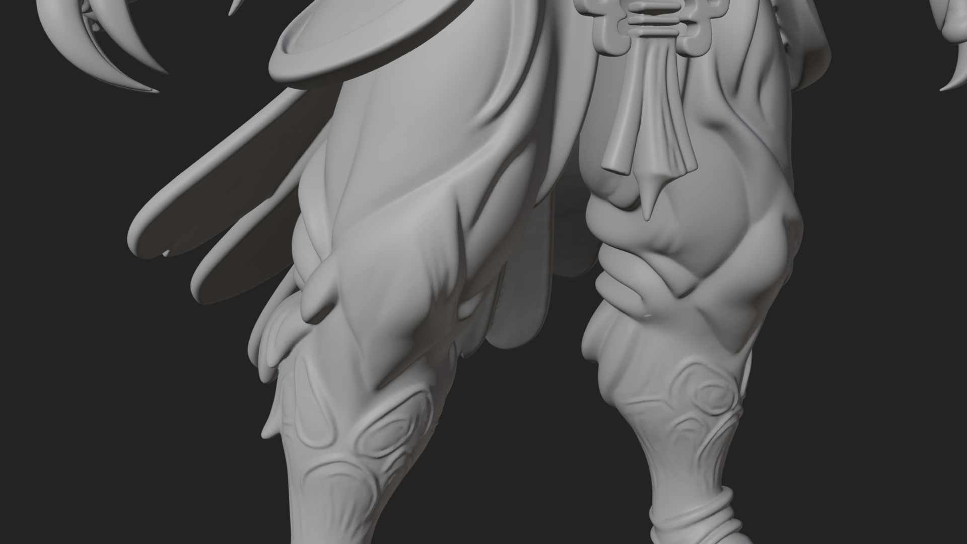 Beastman with Eagle Head Statue Design 1 3D Print Model 3D Model