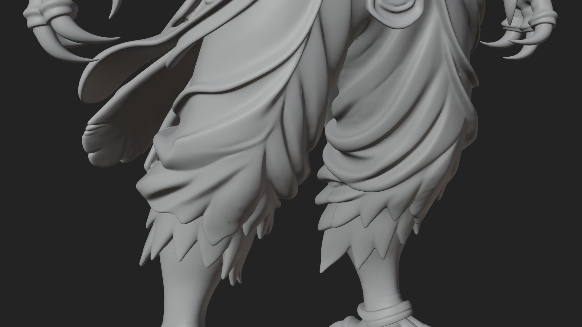 Beastman with Eagle Head Statue Design 2 3D Print Model 3D Model