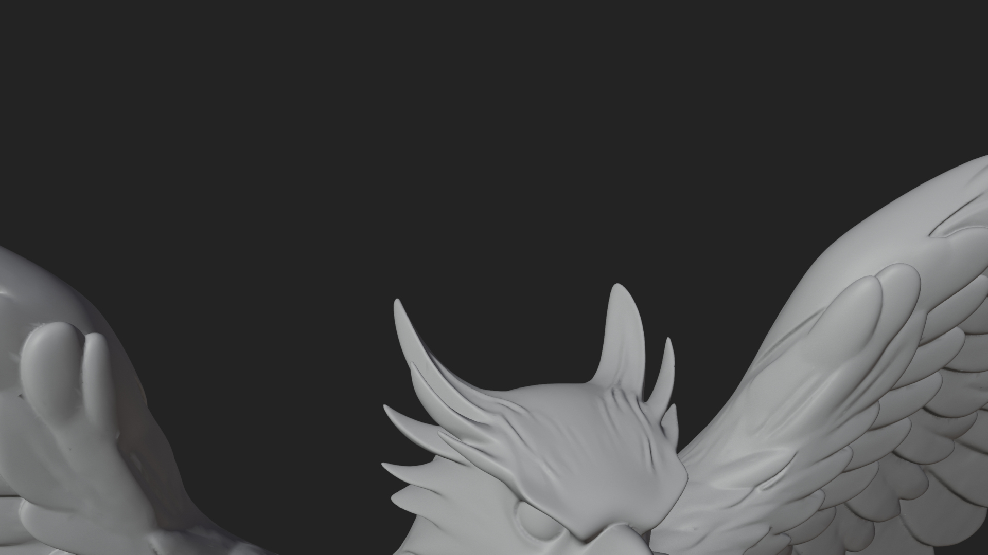 Beastman with Eagle Head Statue Design 3 3D Print Model 3D Model