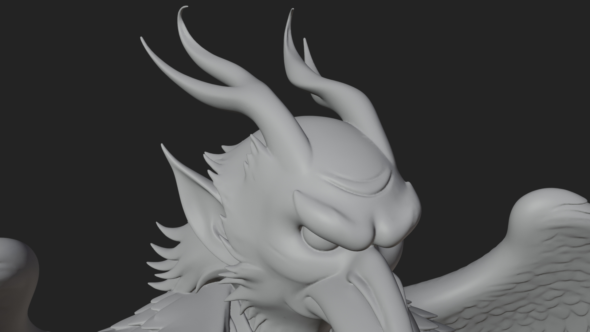 Beastman with Eagle Head Statue Design 4 3D Print Model 3D Model