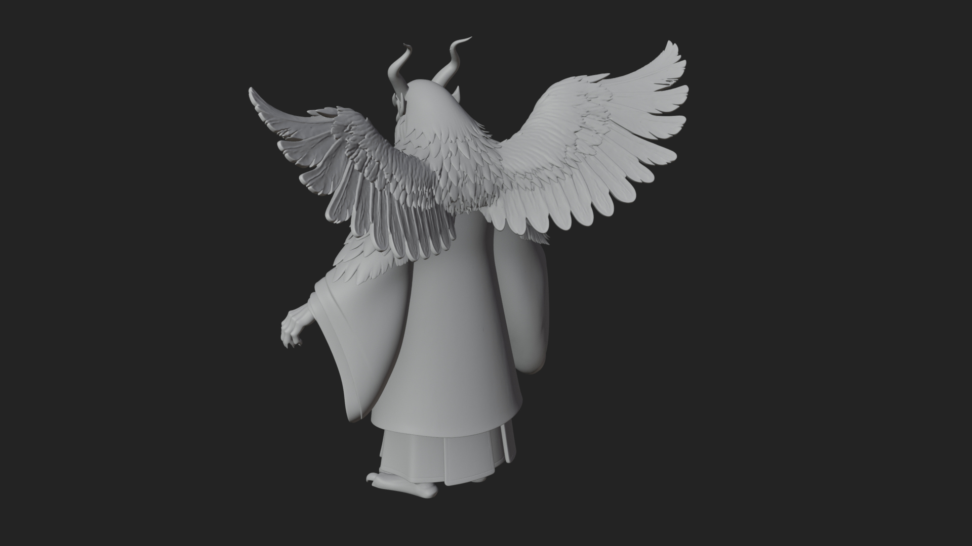Beastman with Eagle Head Statue Design 7 3D Print Model 3D Model