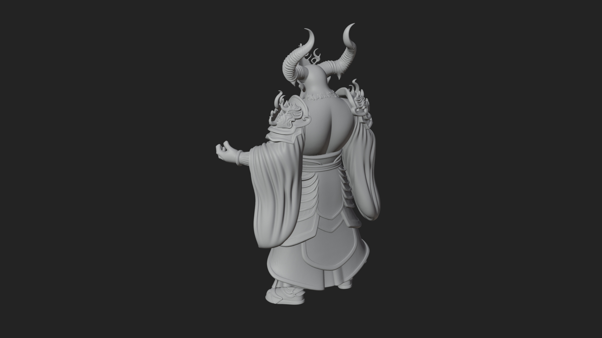 Beastman with Goat Head Statue Design 11 3D Print Model 3D Model
