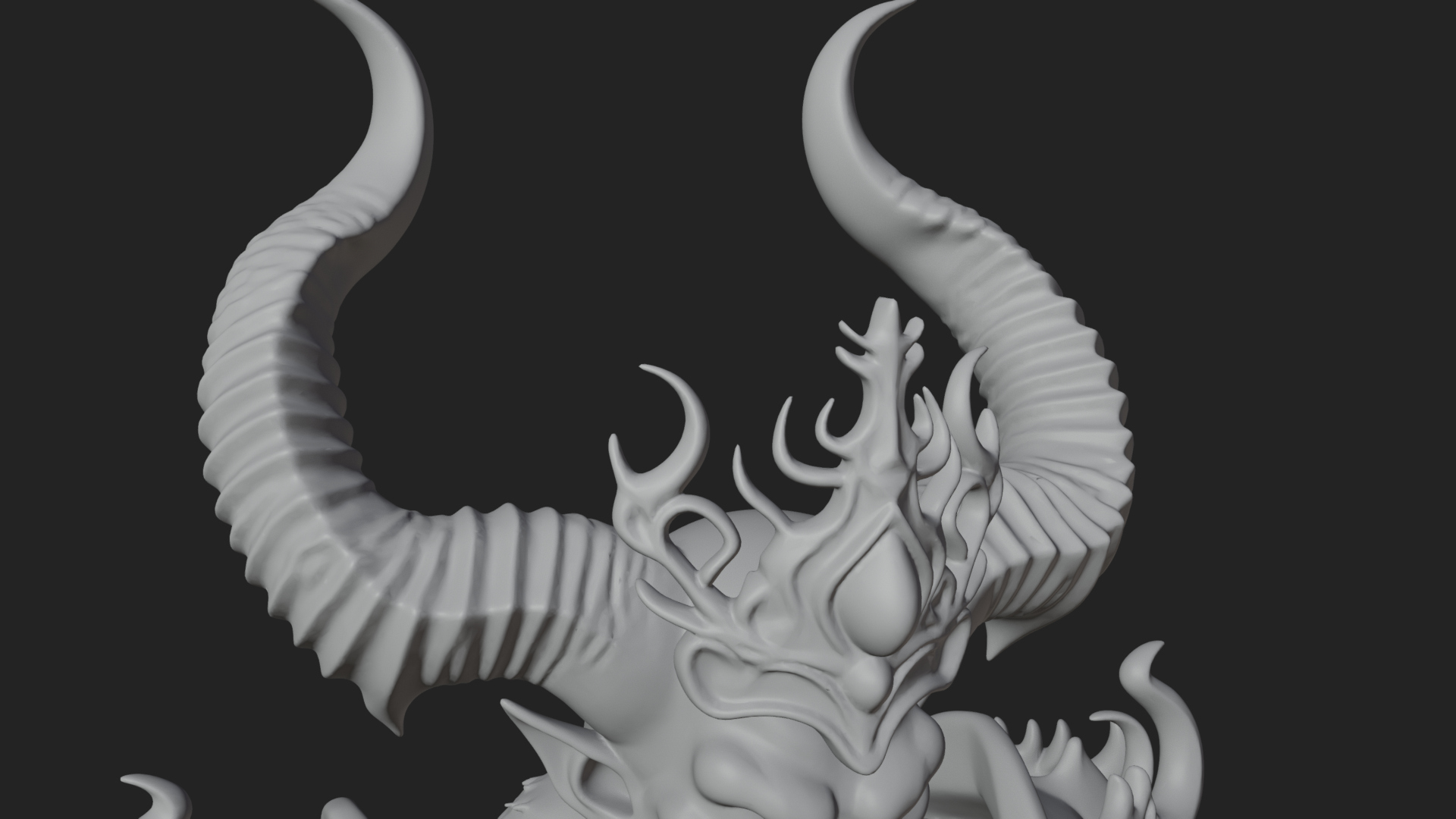 Beastman with Goat Head Statue Design 11 3D Print Model 3D Model