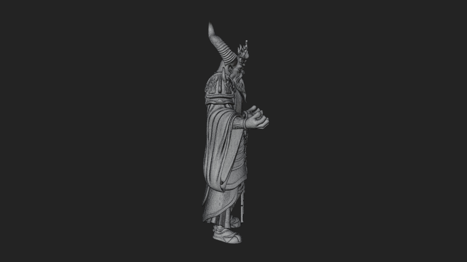 Beastman with Goat Head Statue Design 11 3D Print Model 3D Model