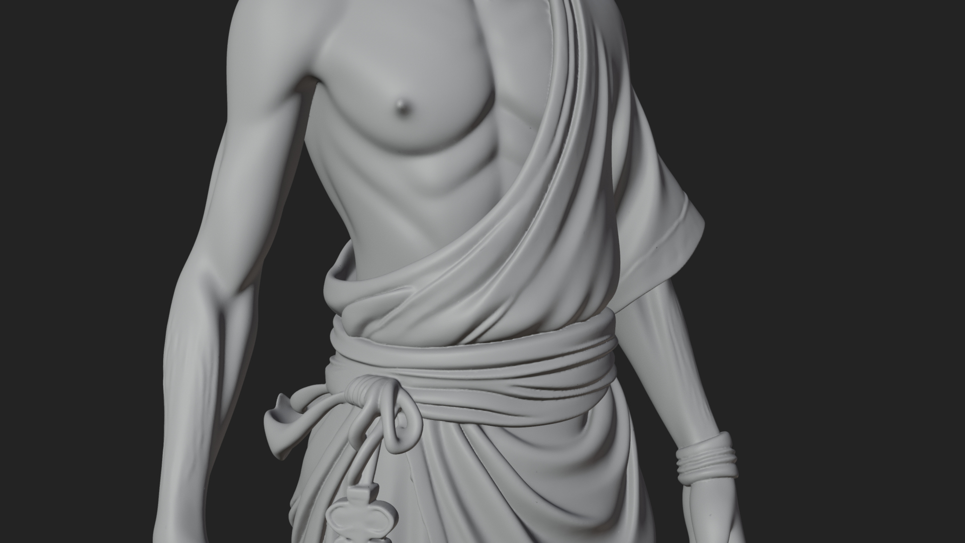 Beastman with Goat Head Statue Design 12 3D Print Model 3D Model