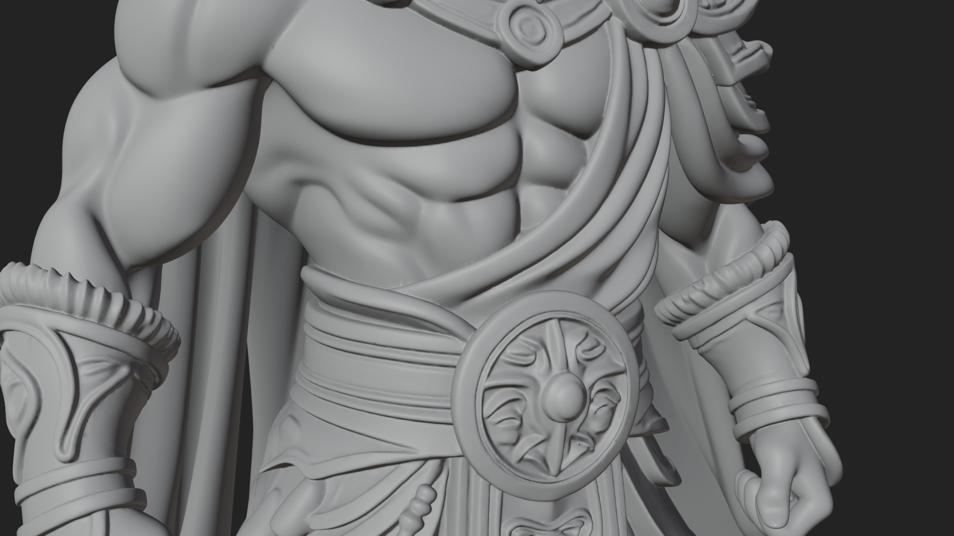 Beastman with Goat Head Statue Design 15 3D Print Model 3D Model