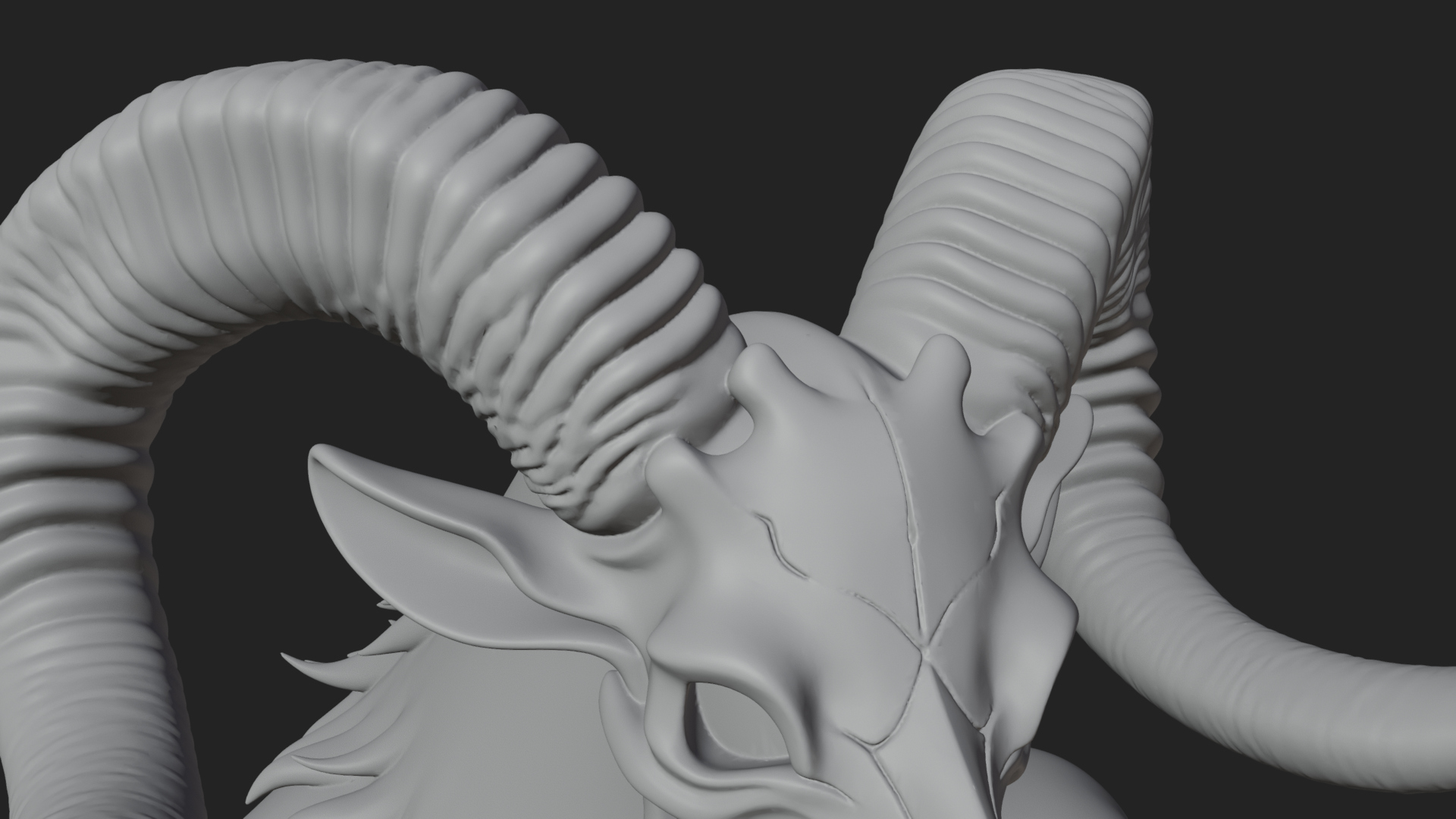Beastman with Goat Head Statue Design 3 3D Print Model 3D Model