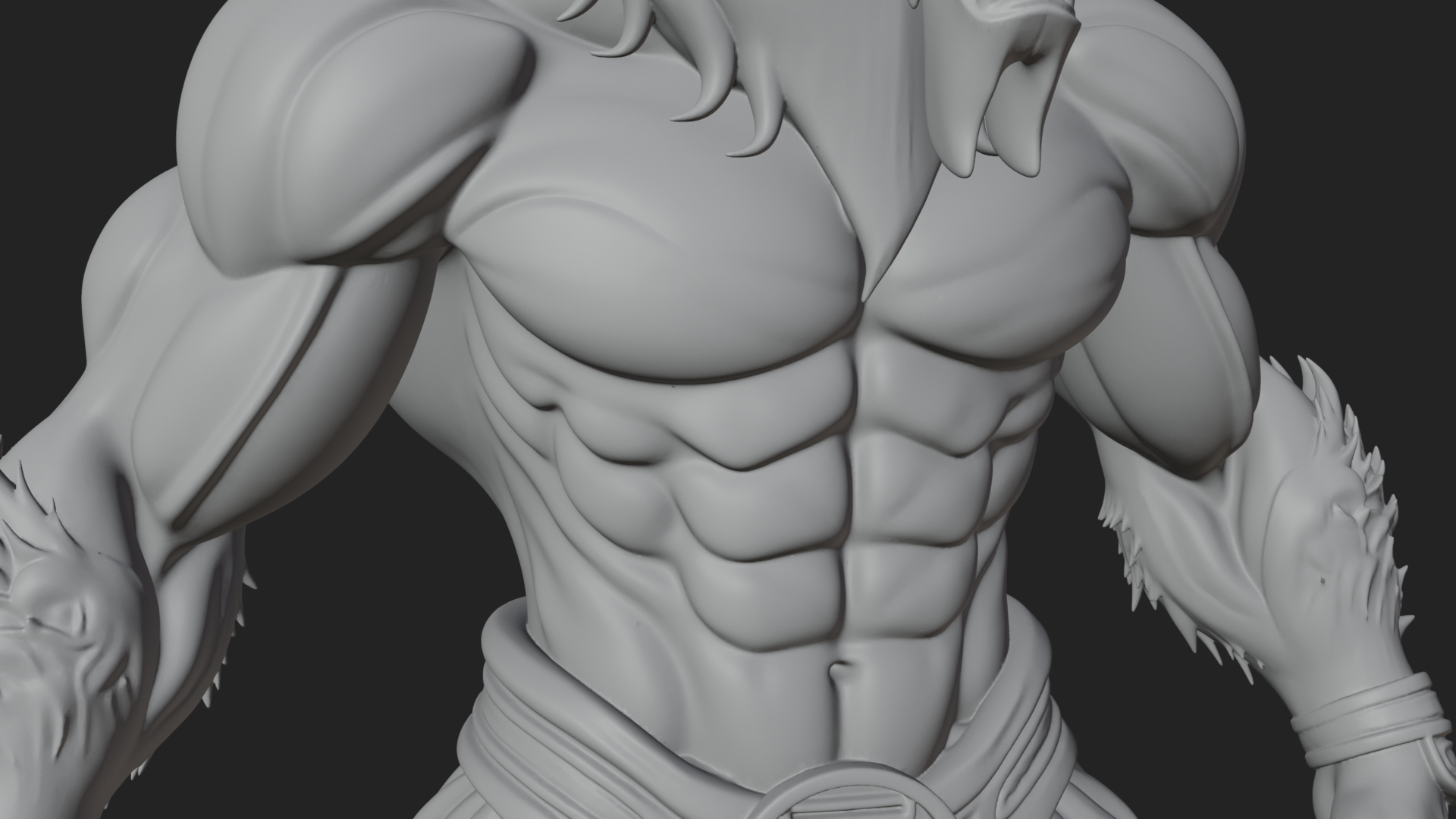 Beastman with Goat Head Statue Design 3 3D Print Model 3D Model