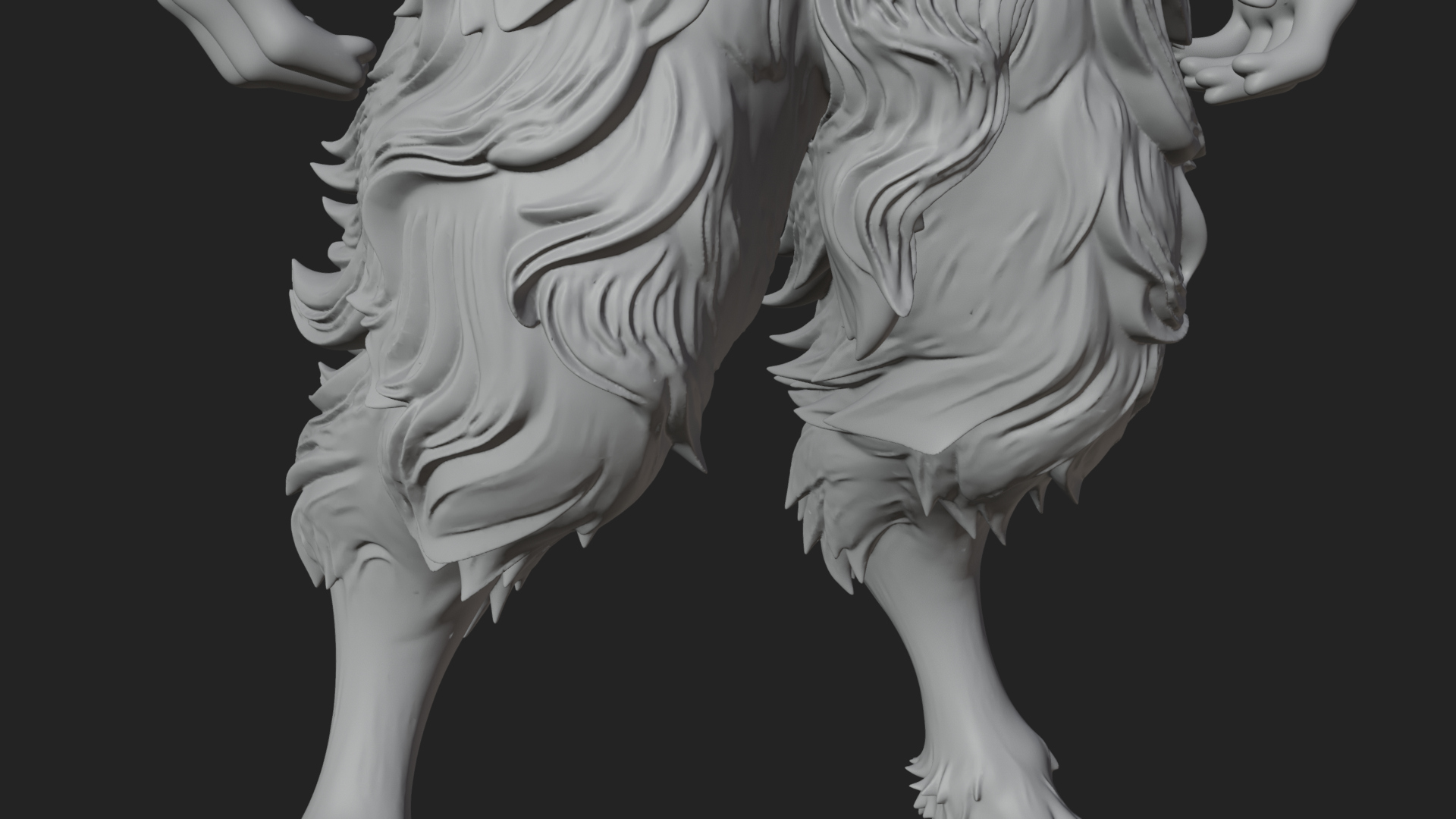 Beastman with Goat Head Statue Design 4 3D Print Model 3D Model