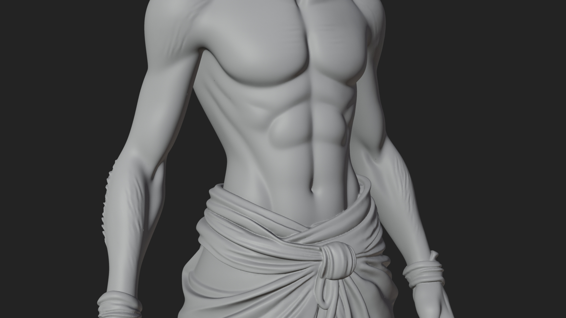 Beastman with Goat Head Statue Design 6 3D Print Model 3D Model