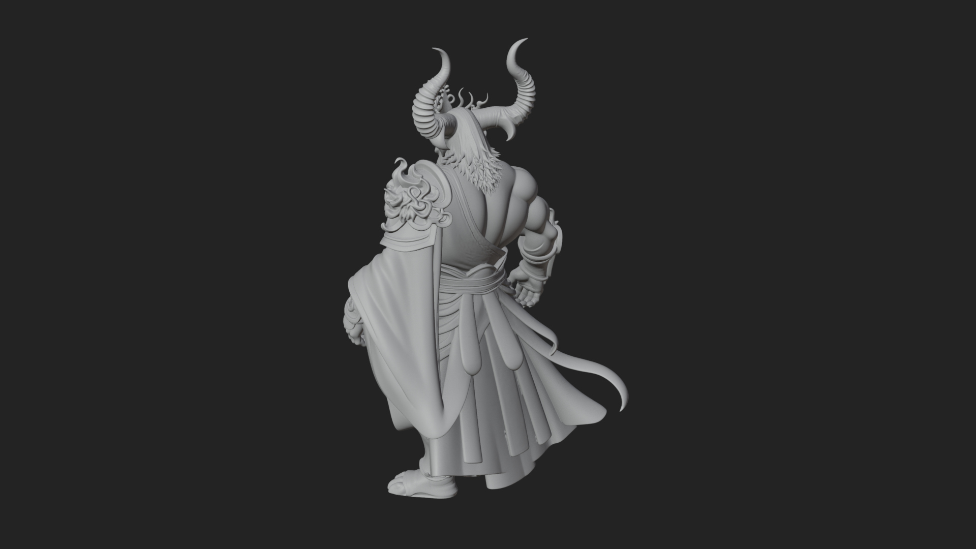 Beastman with Goat Head Statue Design 7 3D Print Model 3D Model