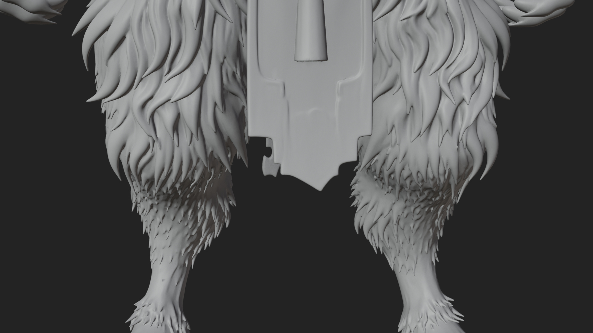 Beastman with Goat Head Statue Design 8 3D Print Model 3D Model