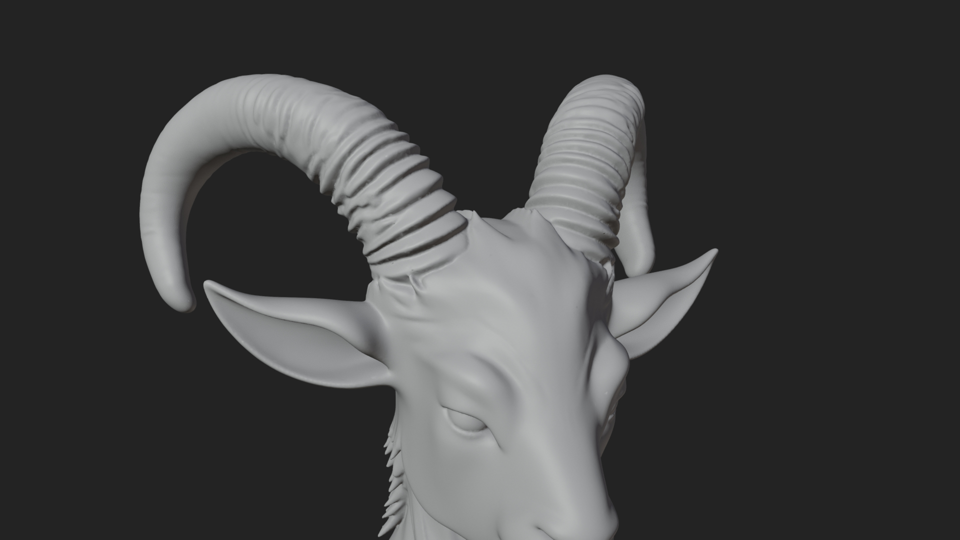 Beastman with Goat Head Statue Design 9 3D Print Model 3D Model