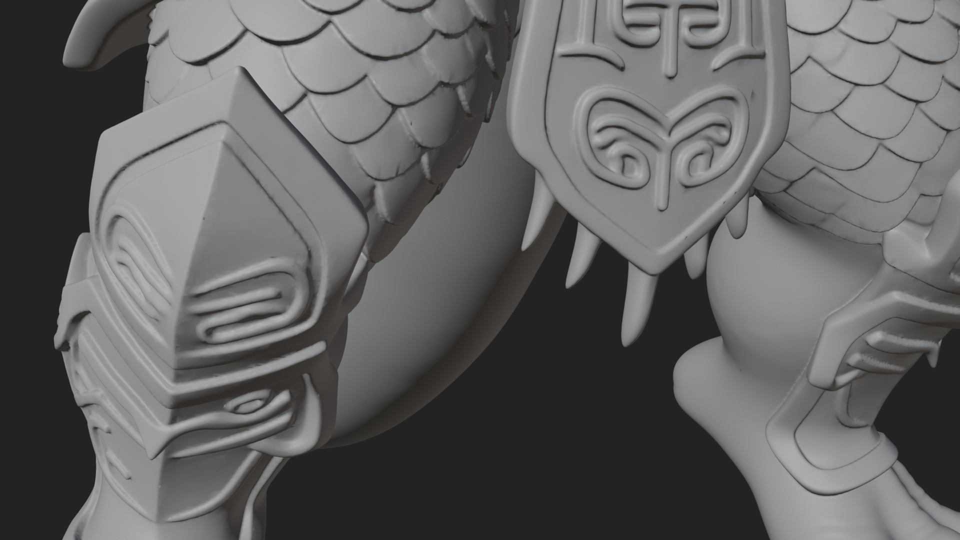 Beastman with Lizard Head Statue Design 1 3D Print Model 3D Model