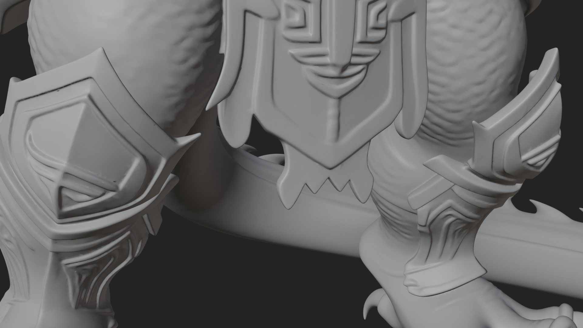 Beastman with Lizard Head Statue Design 2 3D Print Model 3D Model
