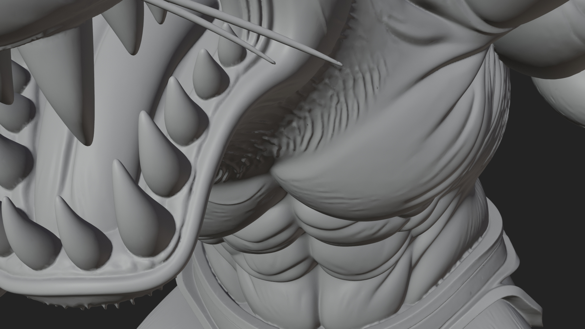 Beastman with Rat Head Statue Design 1 3D Print Model 3D Model