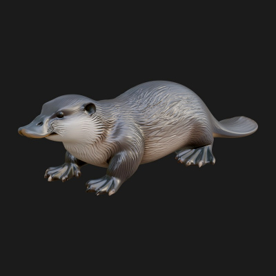 Beaver Statue Design 1 3D Print Model