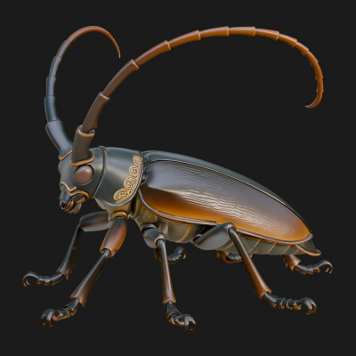 Beetle Statue Design 11 3D Print Model