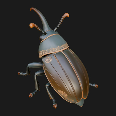 Beetle Statue Design 13 3D Print Model
