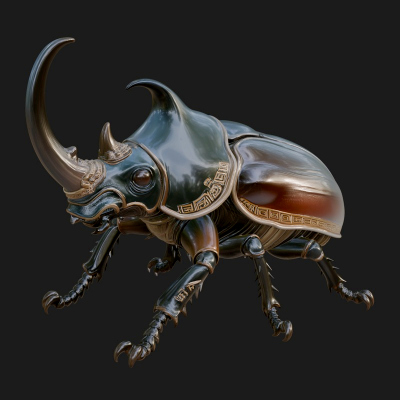 Beetle Statue Design 15 3D Print Model
