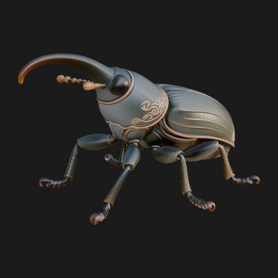 Beetle Statue Design 16 3D Print Model