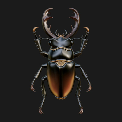 Beetle Statue Design 19 3D Print Model