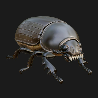 Beetle Statue Design 2 3D Print Model