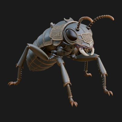 Beetle Statue Design 20 3D Print Model