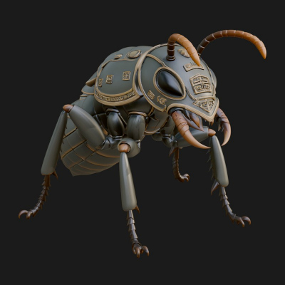 Beetle Statue Design 22 3D Print Model