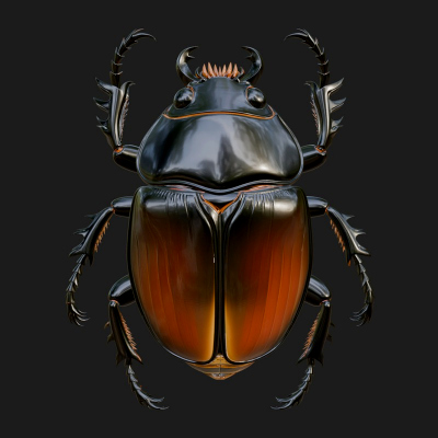 Beetle Statue Design 24 3D Print Model
