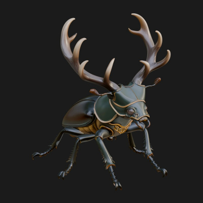 Beetle Statue Design 27 3D Print Model