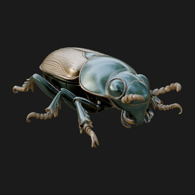 Beetle Statue Design 4 3D Print Model