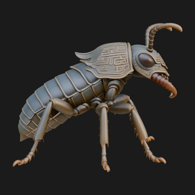 Beetle Statue Design 6 3D Print Model
