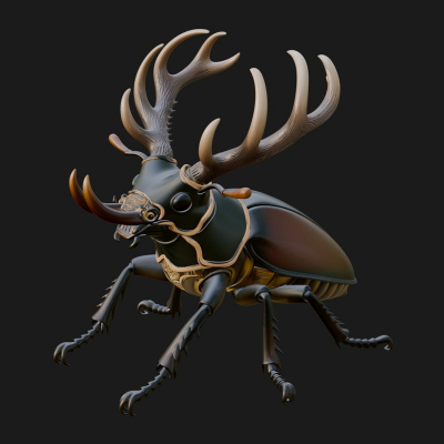 Beetle Statue Design 7 3D Print Model