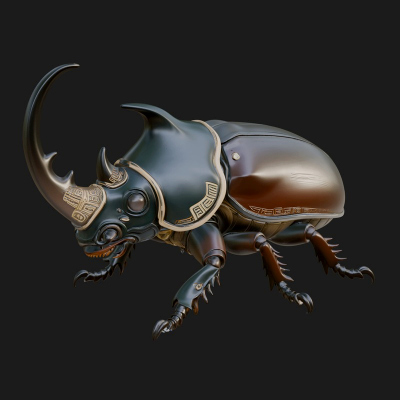 Beetle Statue Design 8 3D Print Model