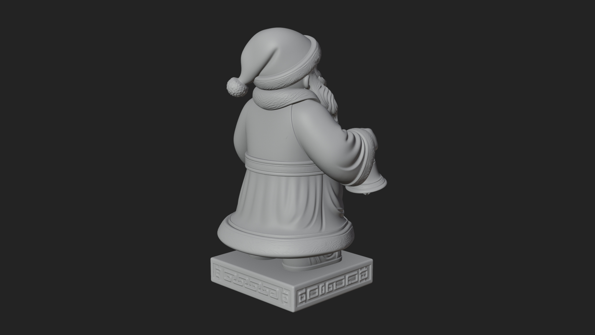 Bell Holding Santa Statue Design 1 3D Print Model 3D Model
