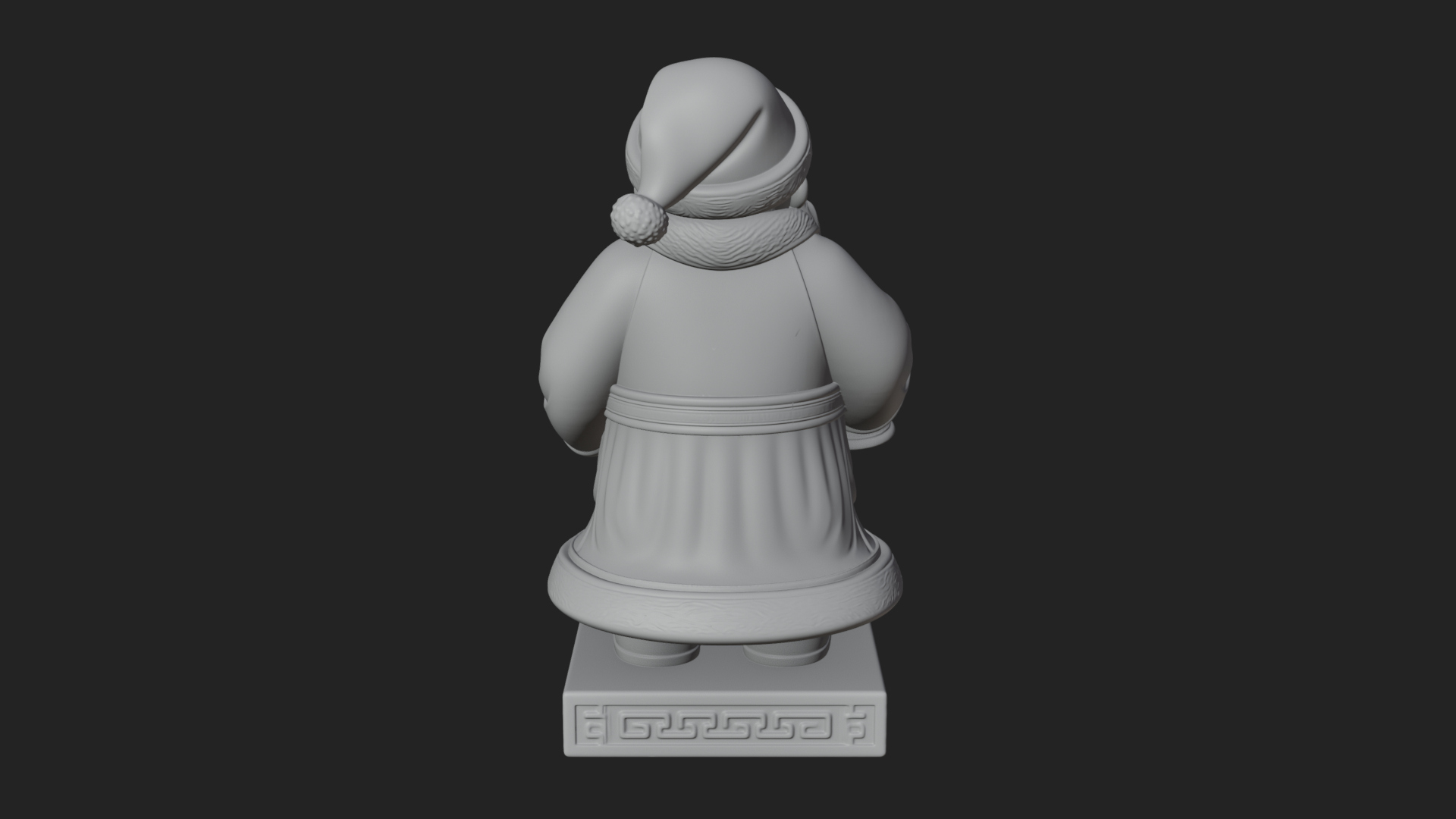 Bell Holding Santa Statue Design 1 3D Print Model 3D Model