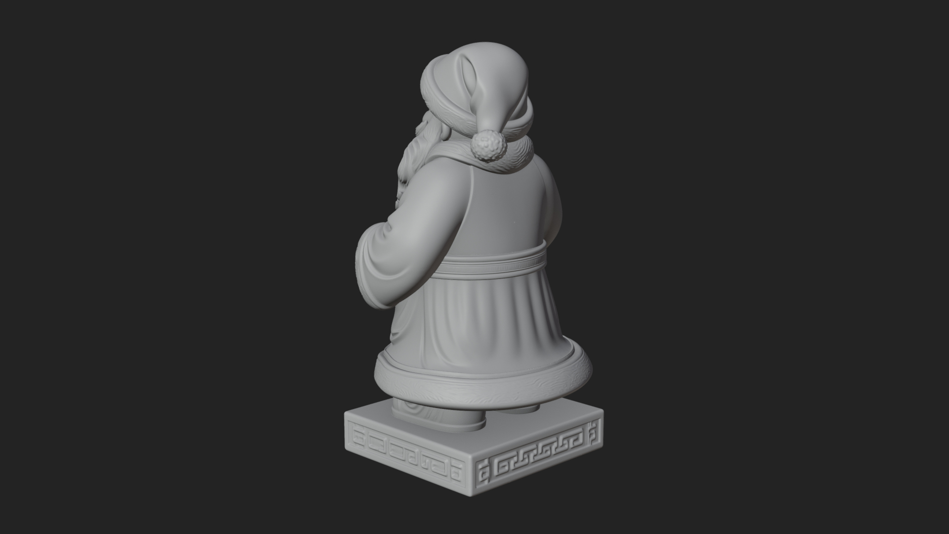 Bell Holding Santa Statue Design 1 3D Print Model 3D Model