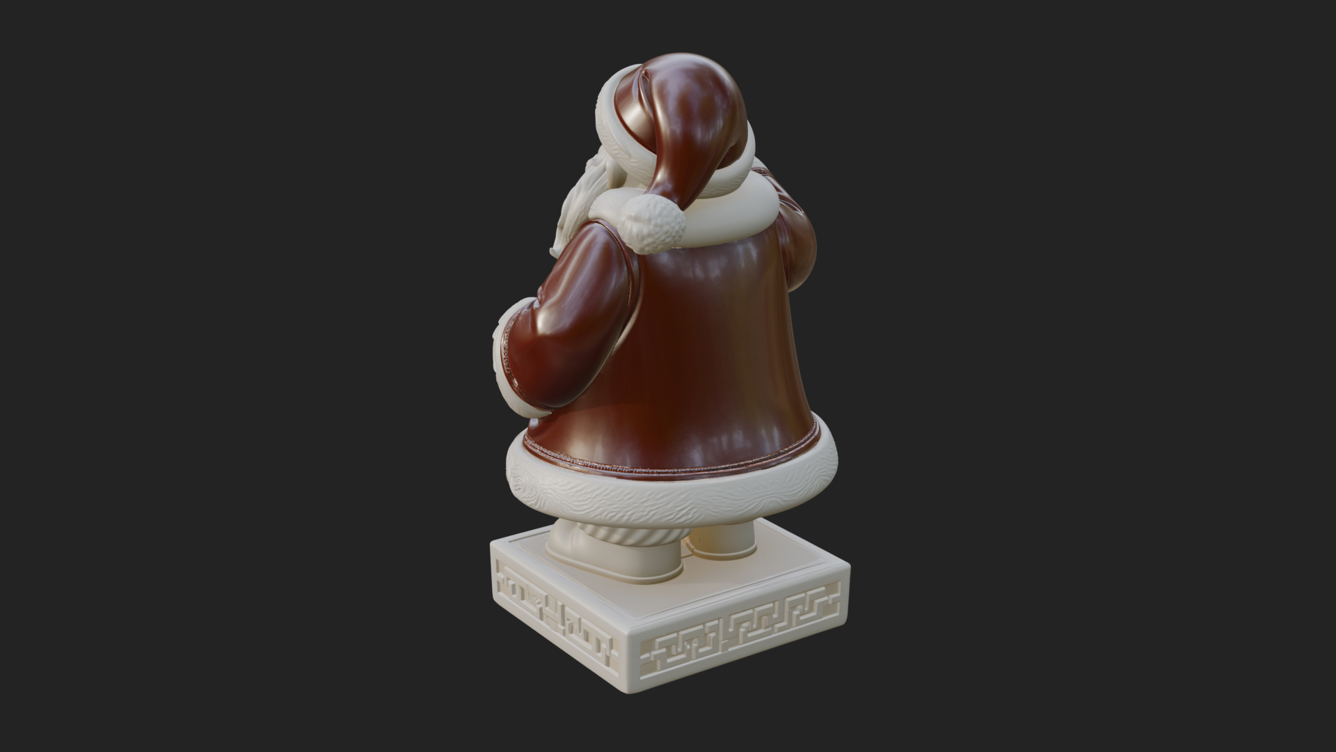 Bell Holding Santa Statue Design 2 3D Print Model 3D Model