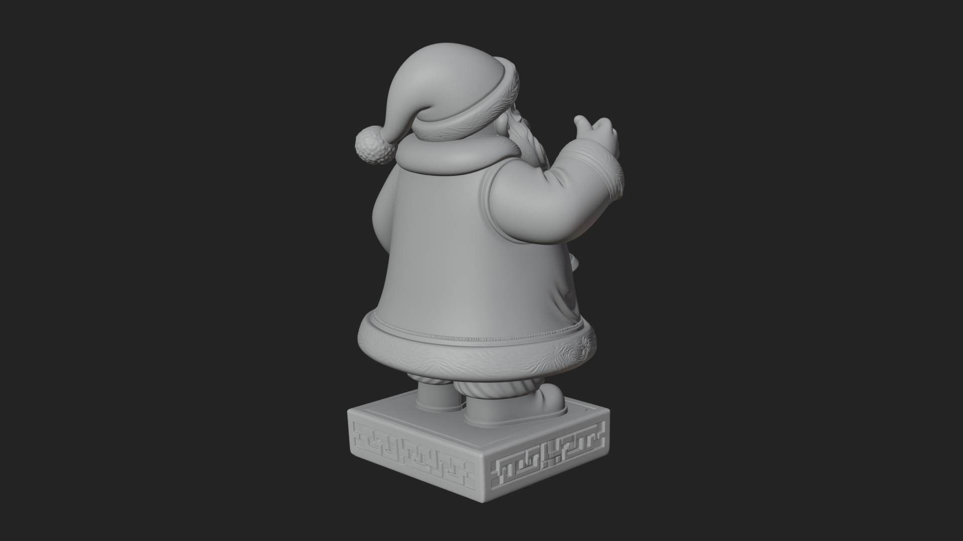 Bell Holding Santa Statue Design 2 3D Print Model 3D Model