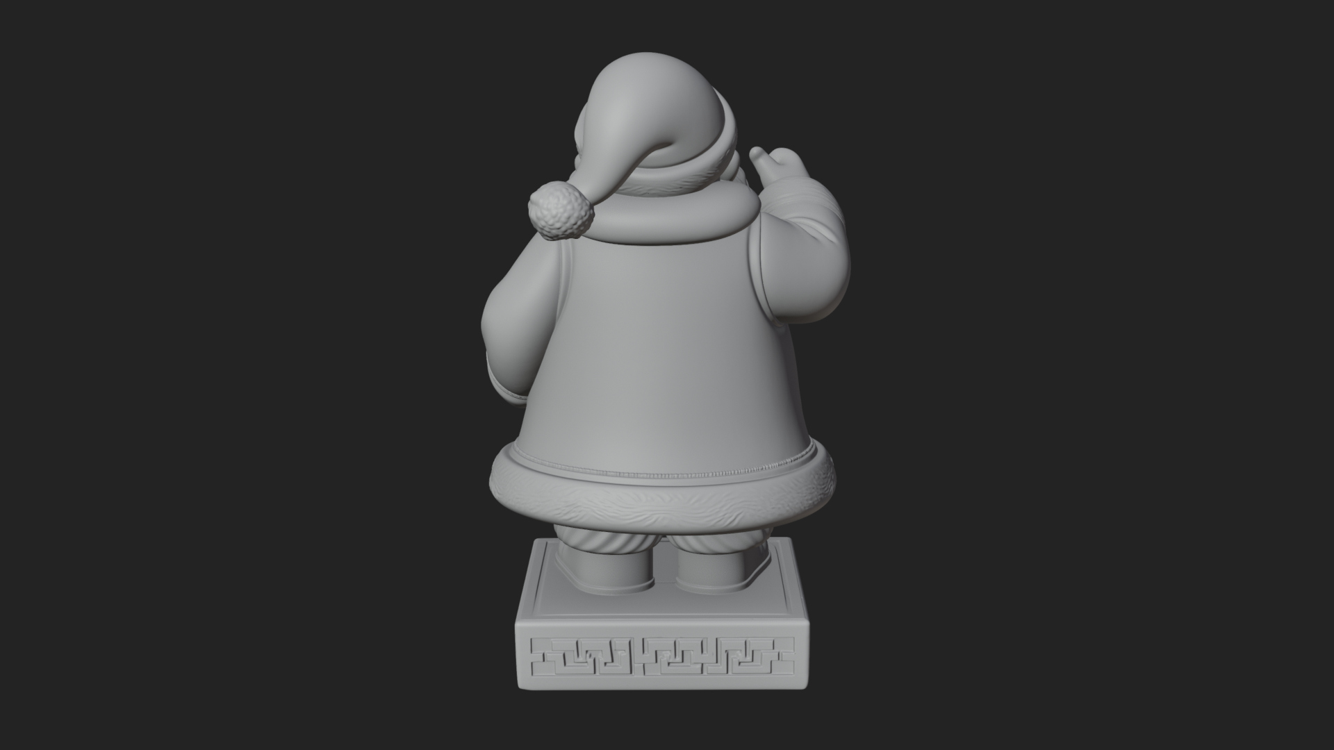 Bell Holding Santa Statue Design 2 3D Print Model 3D Model