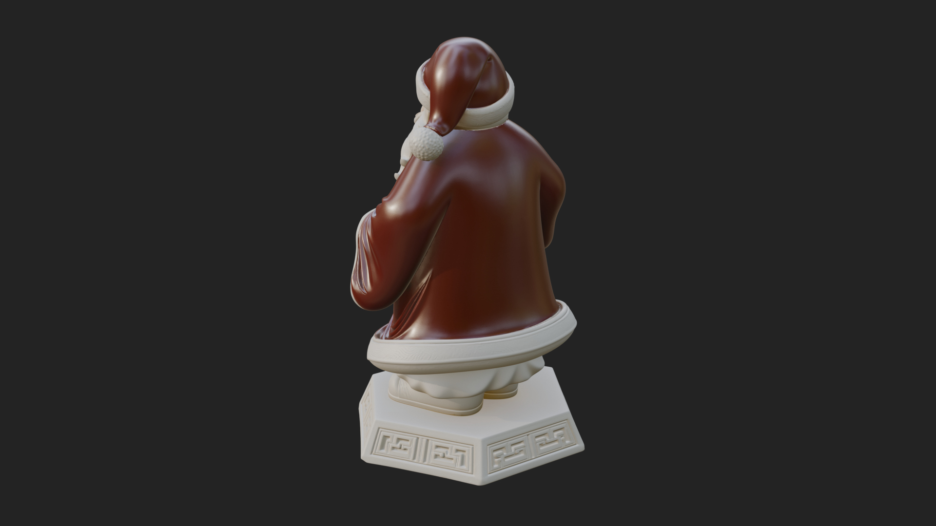 Bell Holding Santa Statue Design 3 3D Print Model 3D Model