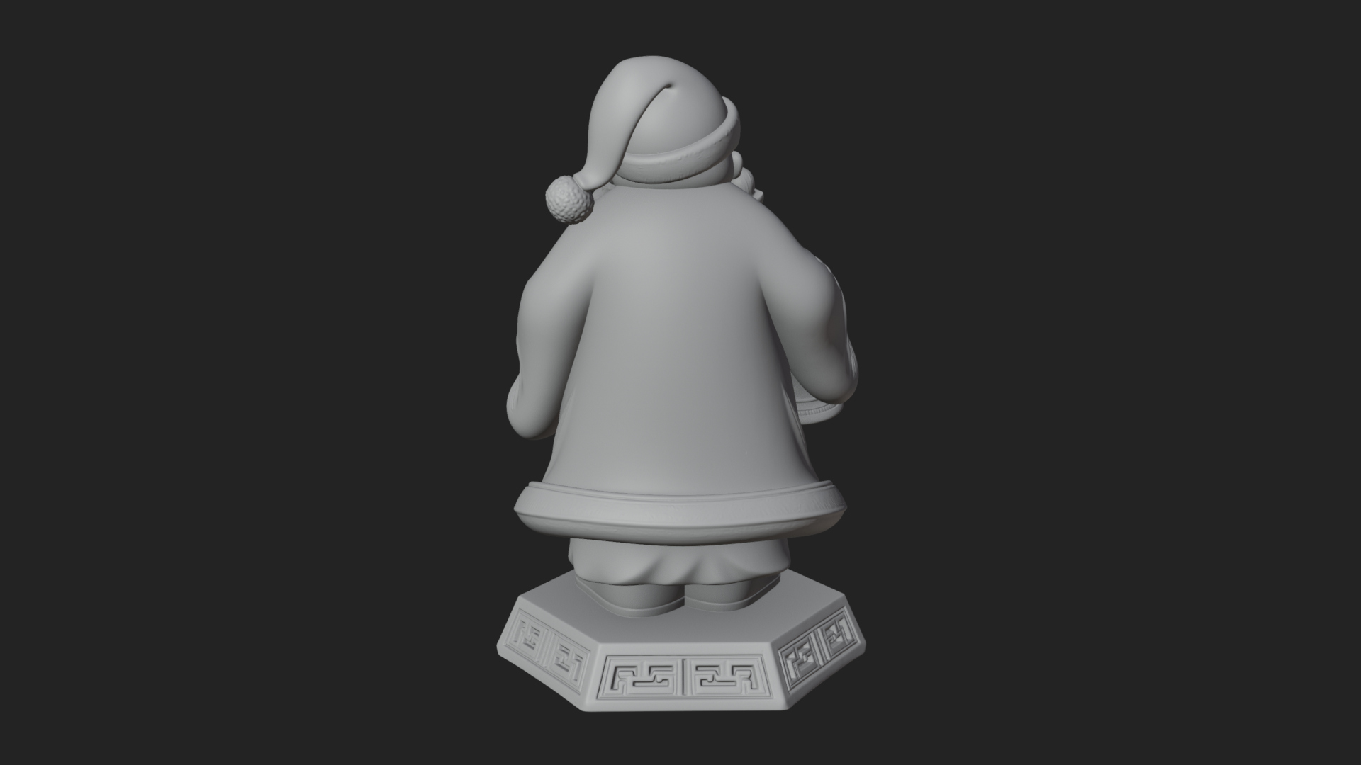 Bell Holding Santa Statue Design 3 3D Print Model 3D Model