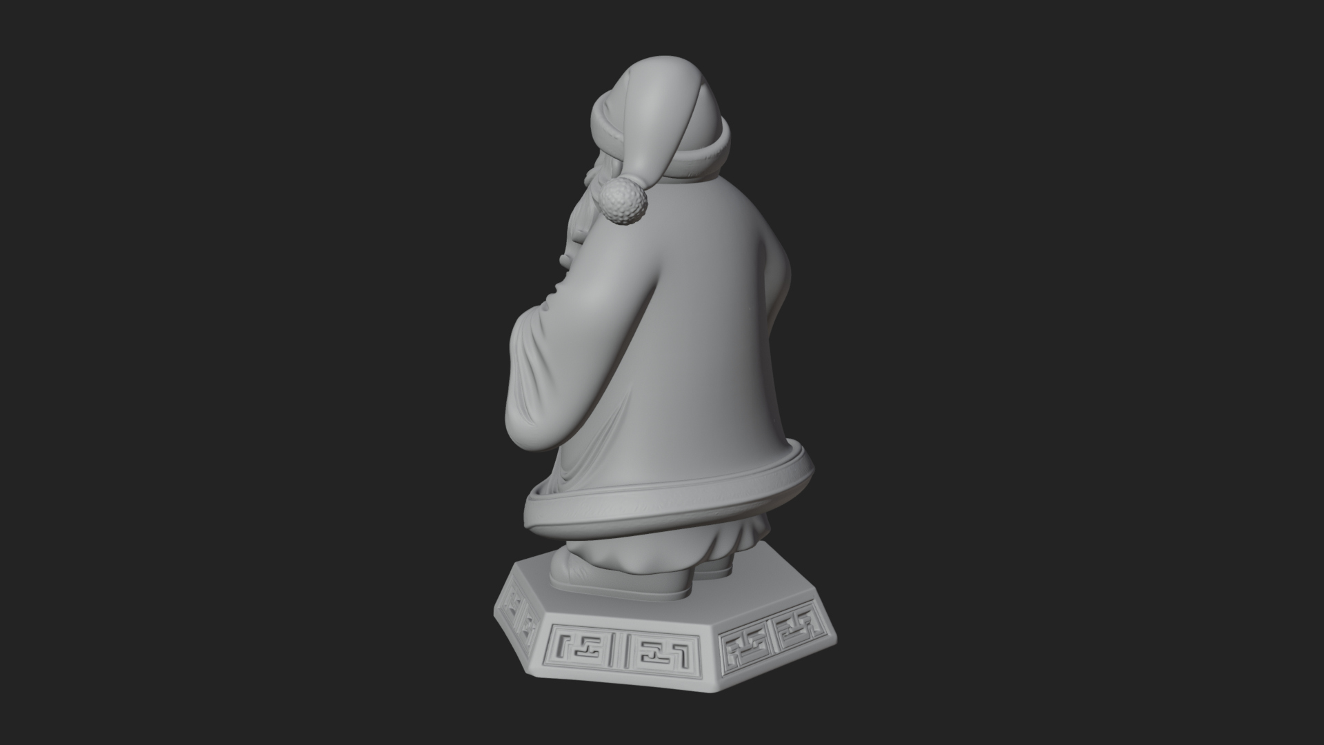 Bell Holding Santa Statue Design 3 3D Print Model 3D Model