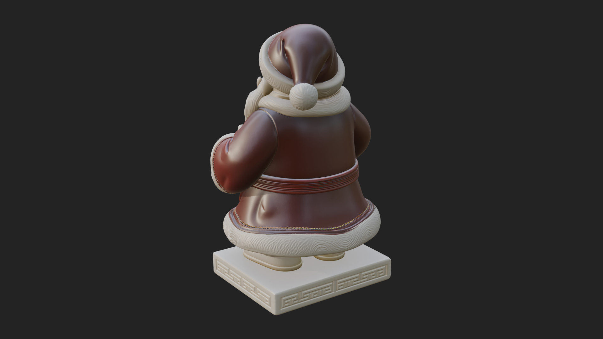 Bell Holding Santa Statue Design 4 3D Print Model 3D Model